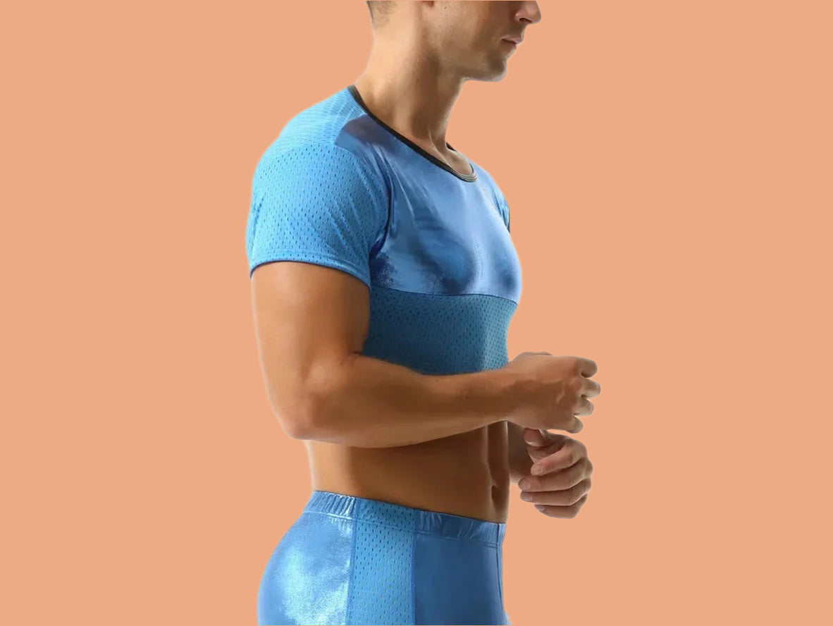 Gay Crop Tops | Short Sleeve Clubwear Crop Top