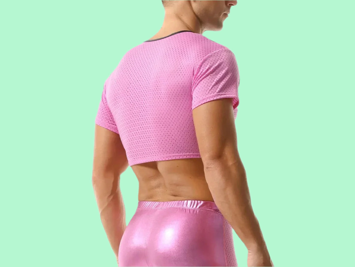 Gay Crop Tops | Short Sleeve Clubwear Crop Top
