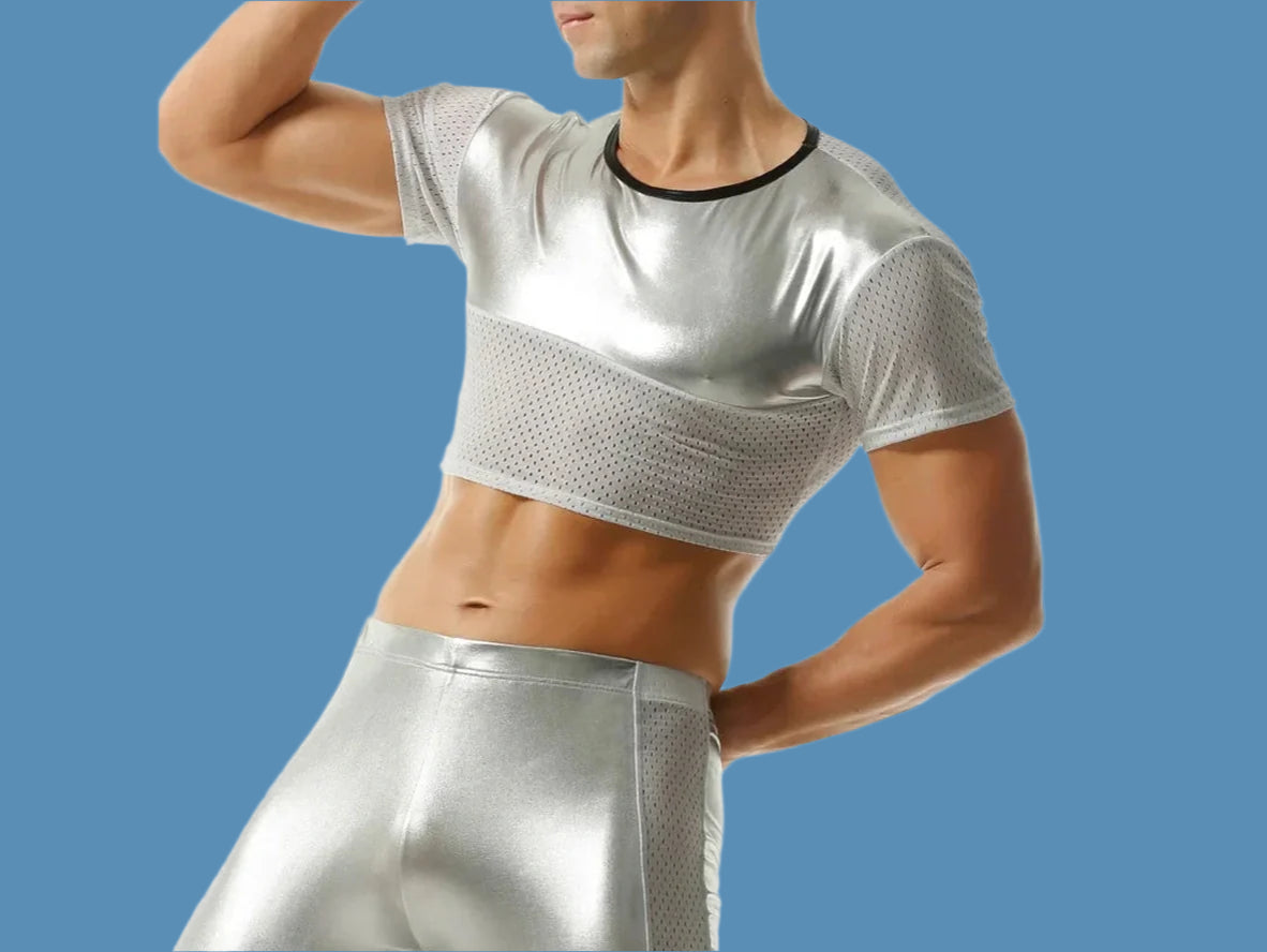 Gay Crop Tops | Short Sleeve Clubwear Crop Top
