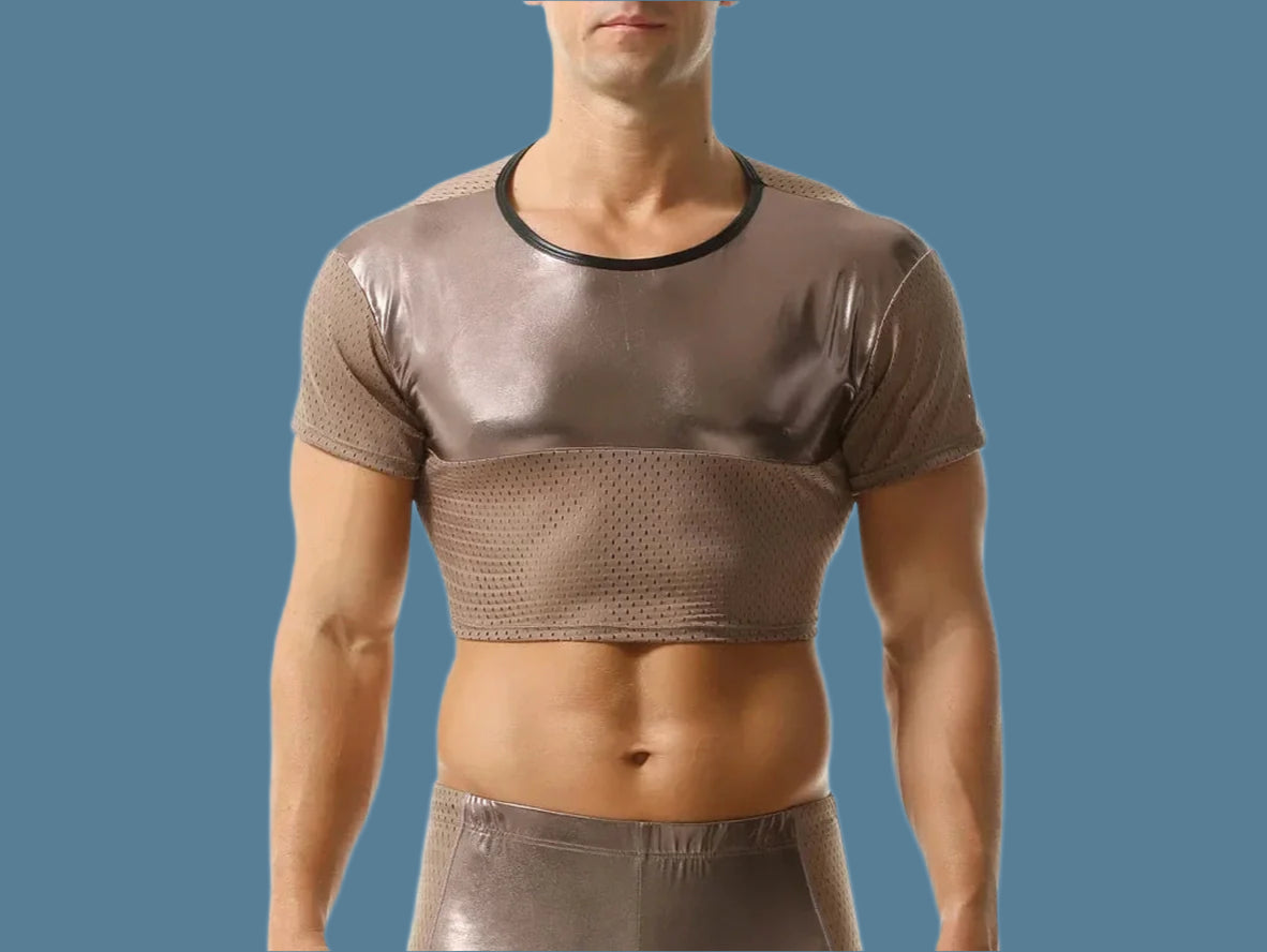 Gay Crop Tops | Short Sleeve Clubwear Crop Top