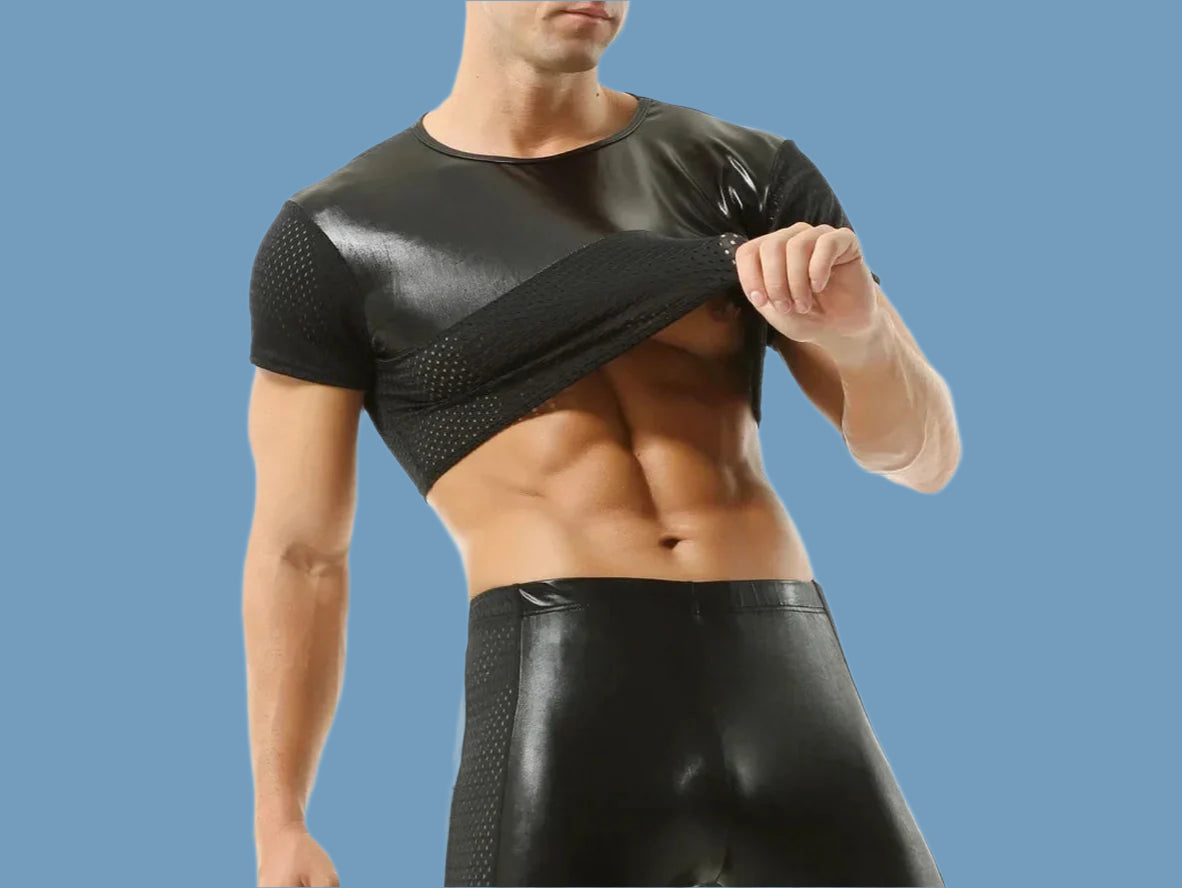 Gay Crop Tops | Short Sleeve Clubwear Crop Top