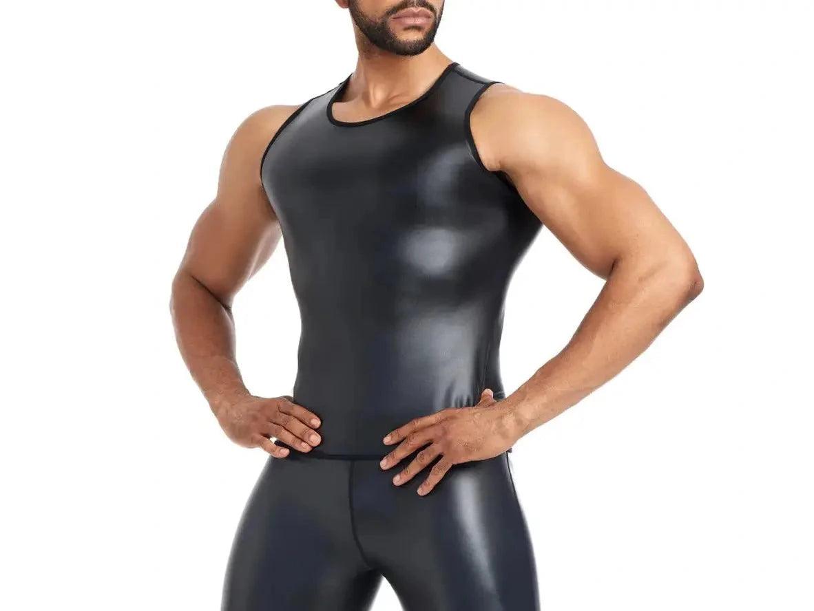 Gay Fetish Wear | Faux Leather Sleeveless Top