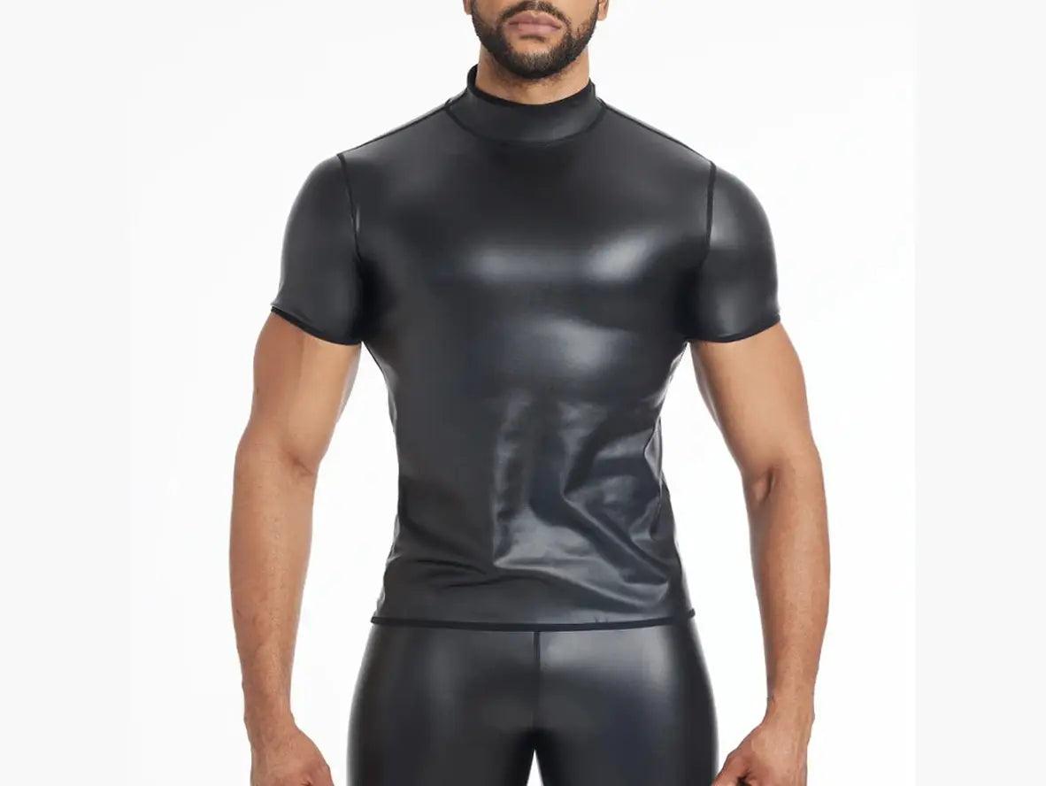 Gay Fetish Wear | Faux Leather T-Shirt