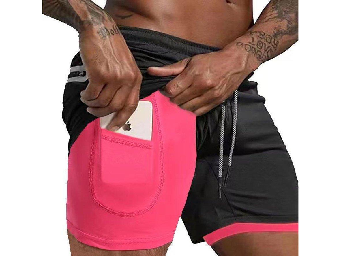 Gay Gym Shorts | Colorful Compression Double-Deck Gym Shorts