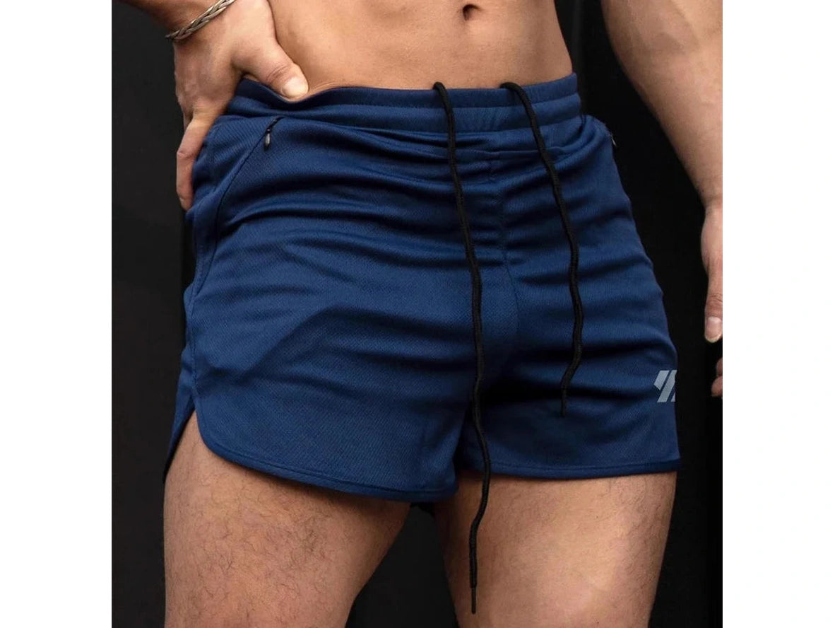 Gay Gym Shorts | Fitness Workout Zipper Pocket Shorts