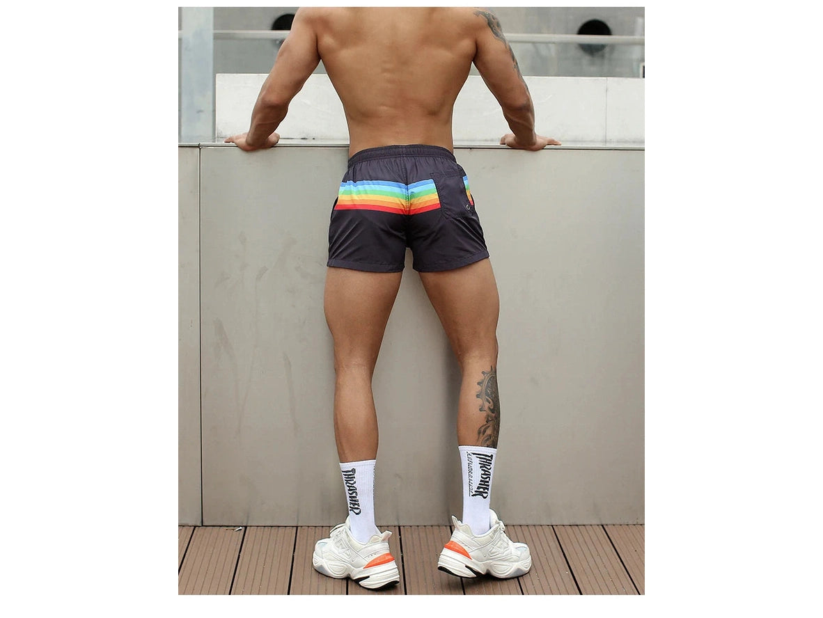 Gay Gym Shorts | UXH Pride Rainbow Gym Shorts