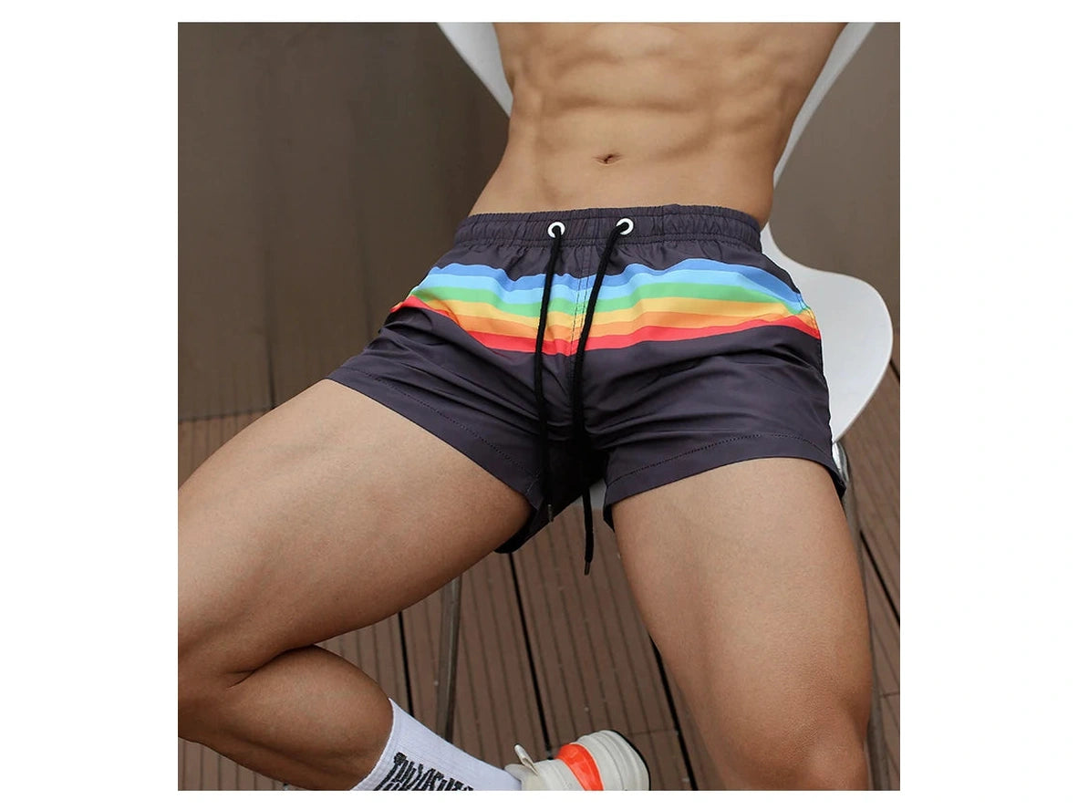 Gay Gym Shorts | UXH Pride Rainbow Gym Shorts