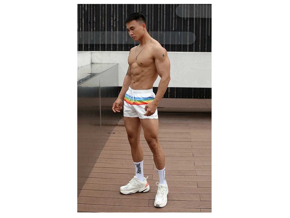 Gay Gym Shorts | UXH Pride Rainbow Gym Shorts