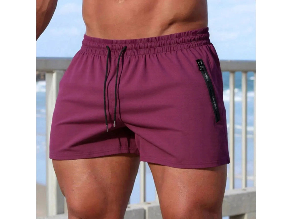 Gay Gym Shorts | Workout Train Shorts with 2 Zipper Pockets