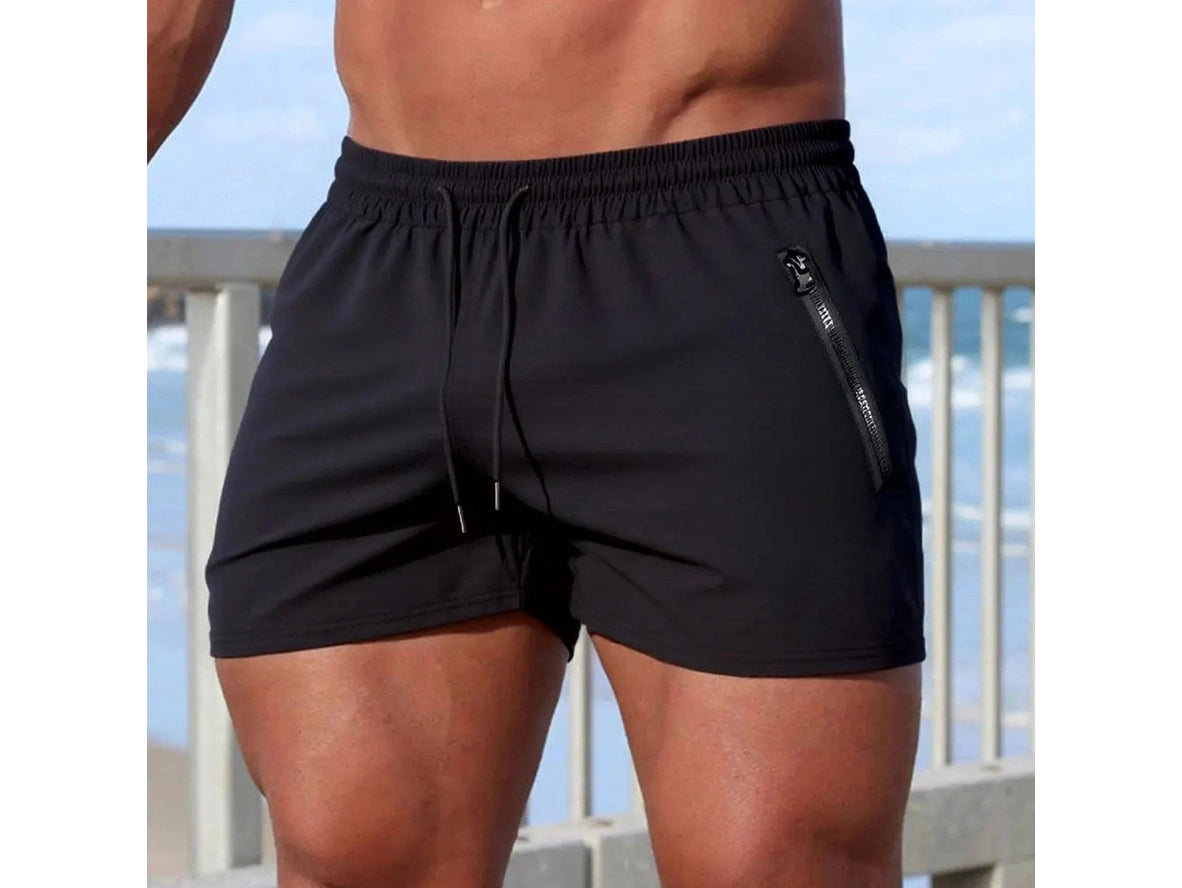Gay Gym Shorts | Workout Train Shorts with 2 Zipper Pockets