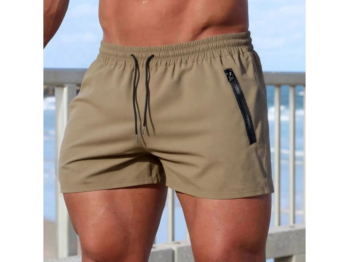 Gay Gym Shorts | Workout Train Shorts with 2 Zipper Pockets
