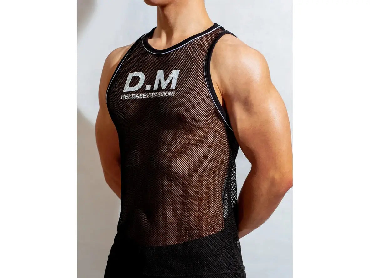 Gay Gym Tops | D.M Clubwear Mesh Tank Tops