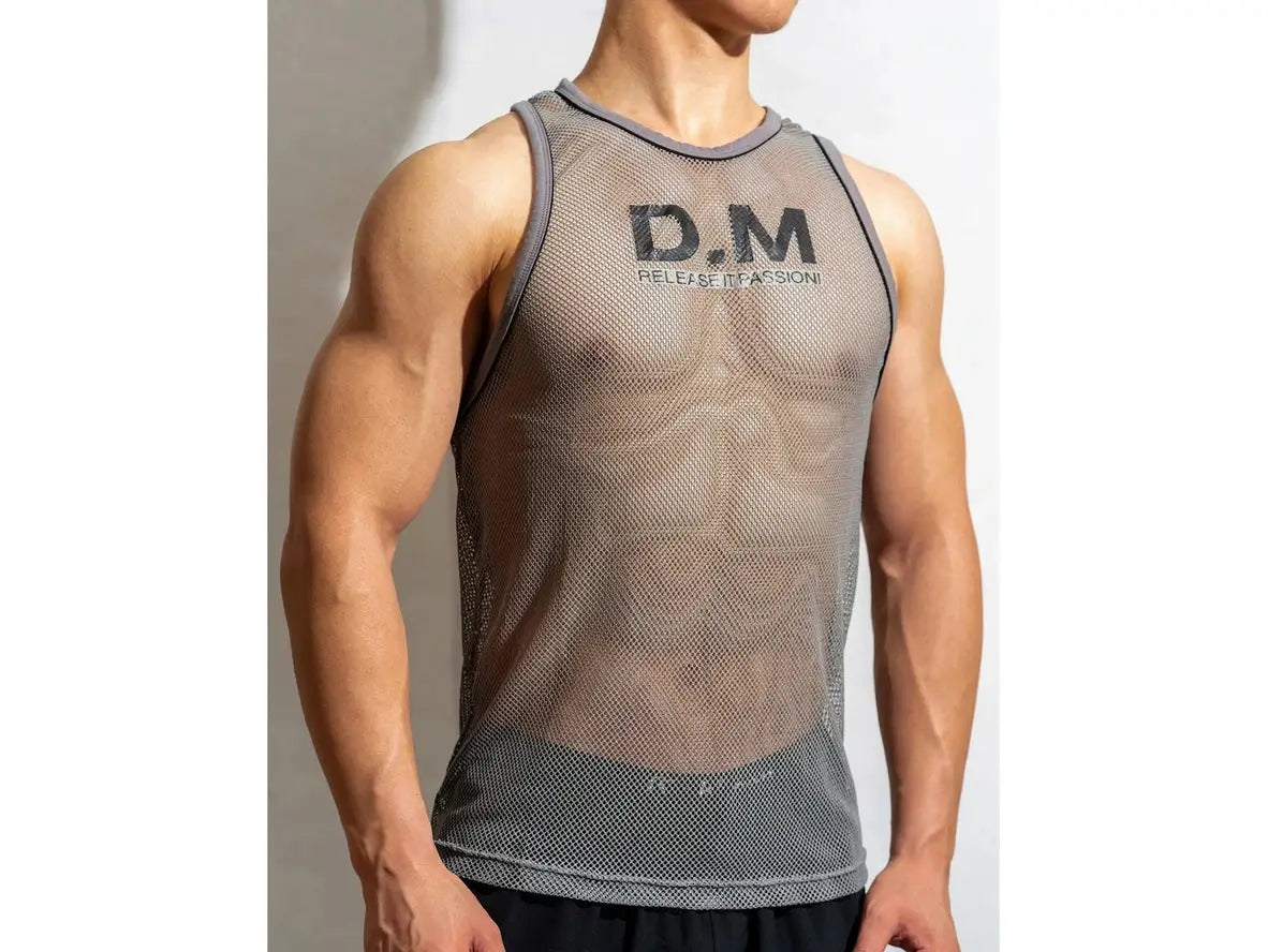 Gay Gym Tops | D.M Clubwear Mesh Tank Tops