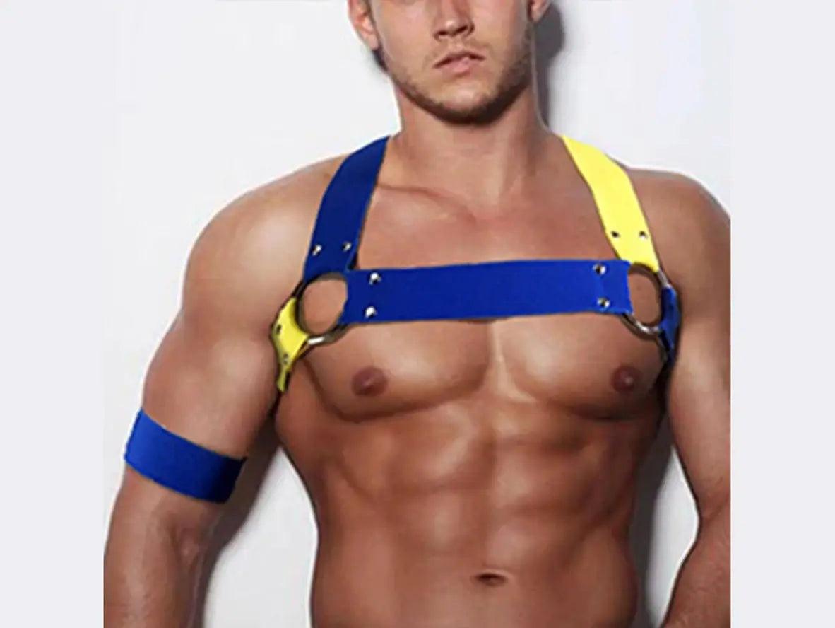 Gay Harness | Clubwear Circuit Party Chest Strap + Armband