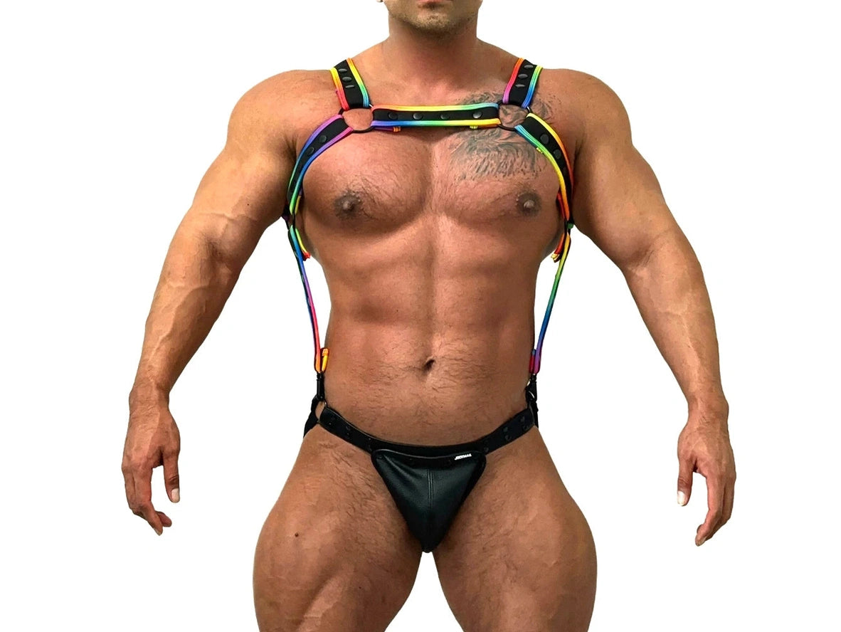 Gay Harness | JOCKMAIL Adjustable Jockstrap Bodysuit Removable Codpiece