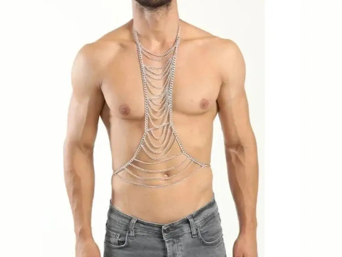 Gay Harness | Sexy Adjustable Fashion Chain Harness