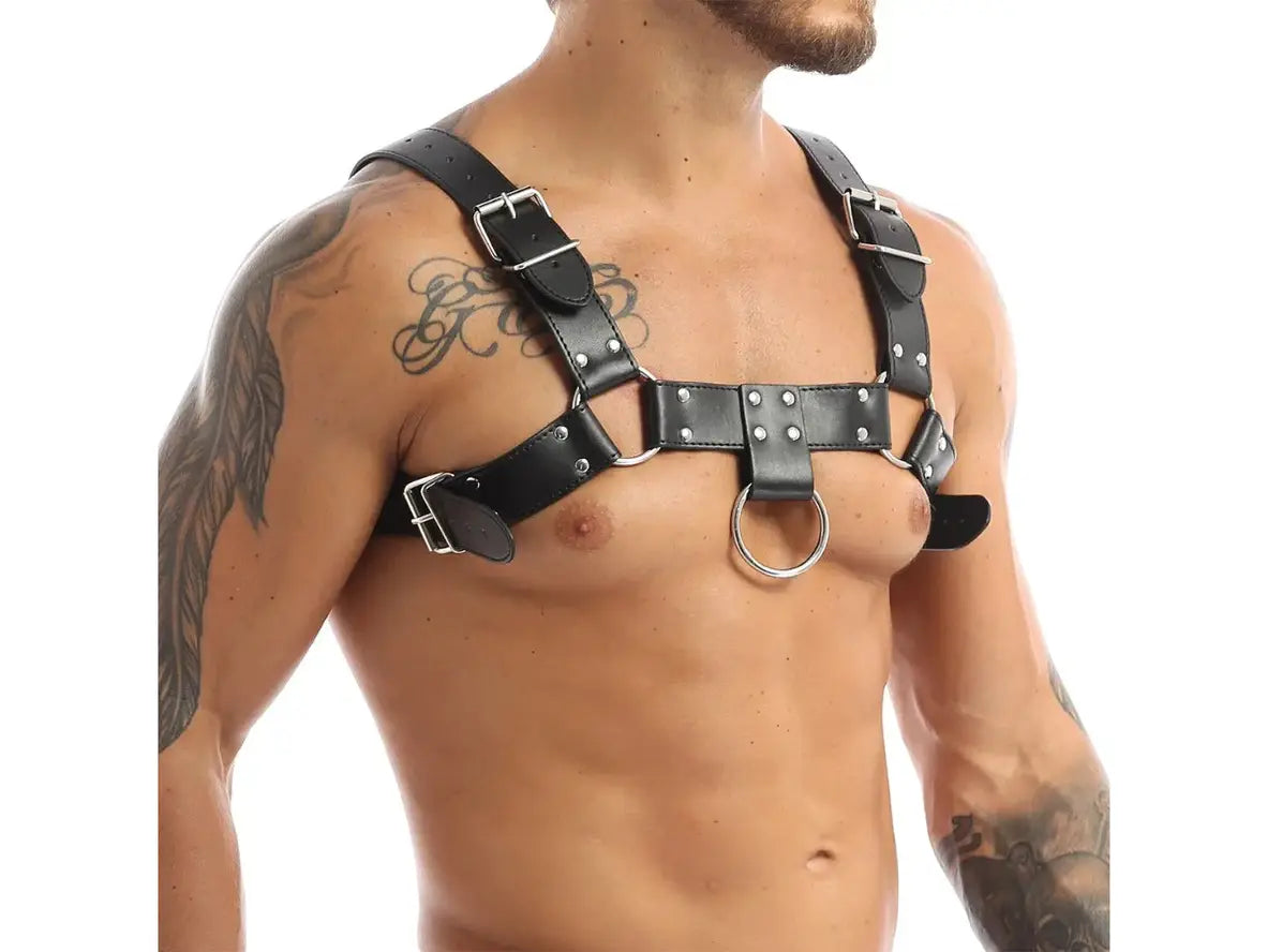 Gay Harness | Sexy Faux Leather Harness Adjustable Buckle Straps