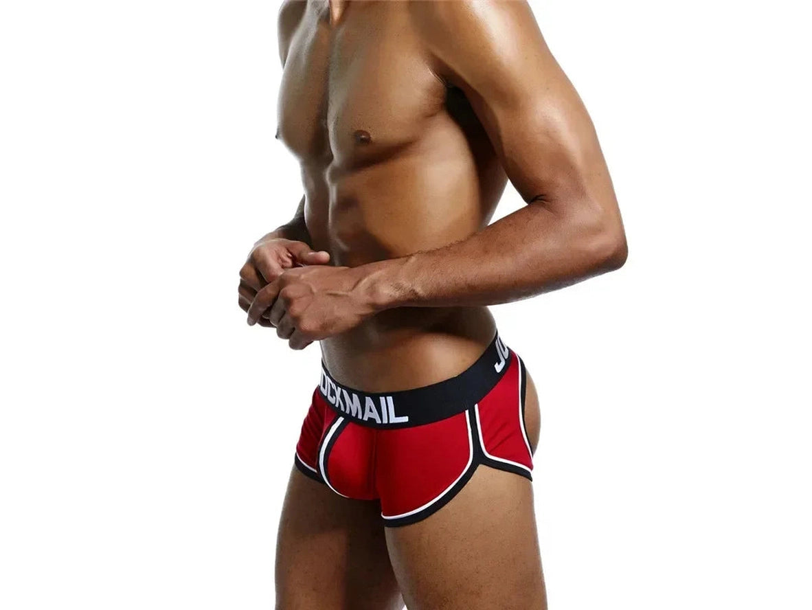 Gay Jock Briefs | JOCKMAIL Underwear Open Butt Boxer Briefs