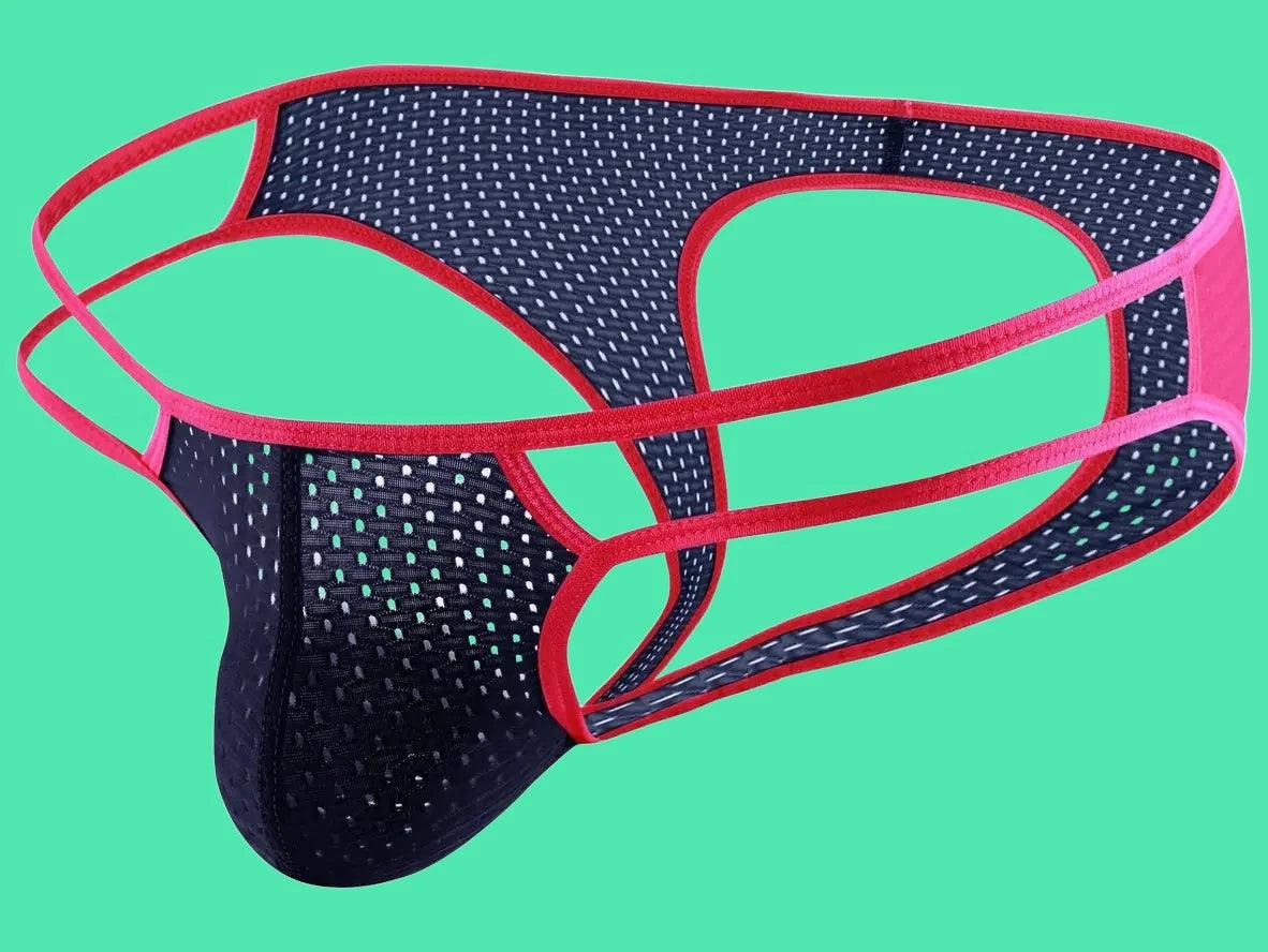 Gay Jock Briefs | Mesh Open Butt Underwear Briefs