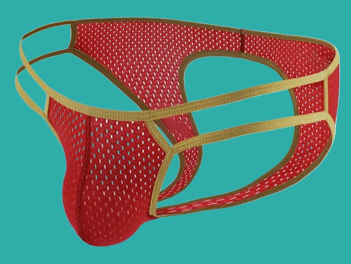 Gay Jock Briefs | Mesh Open Butt Underwear Briefs