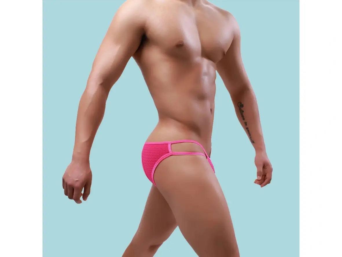 Gay Jock Briefs | Mesh Open Butt Underwear Briefs