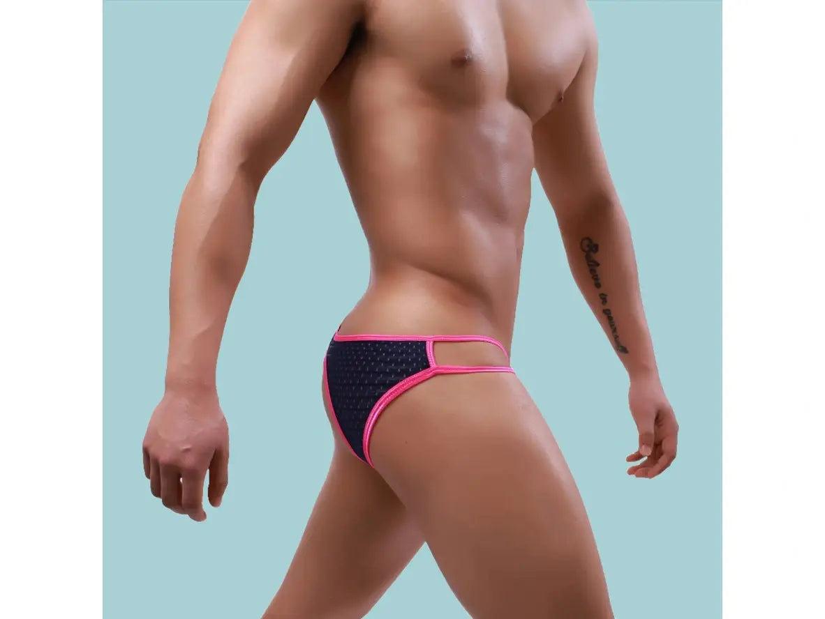 Gay Jock Briefs | Mesh Open Butt Underwear Briefs