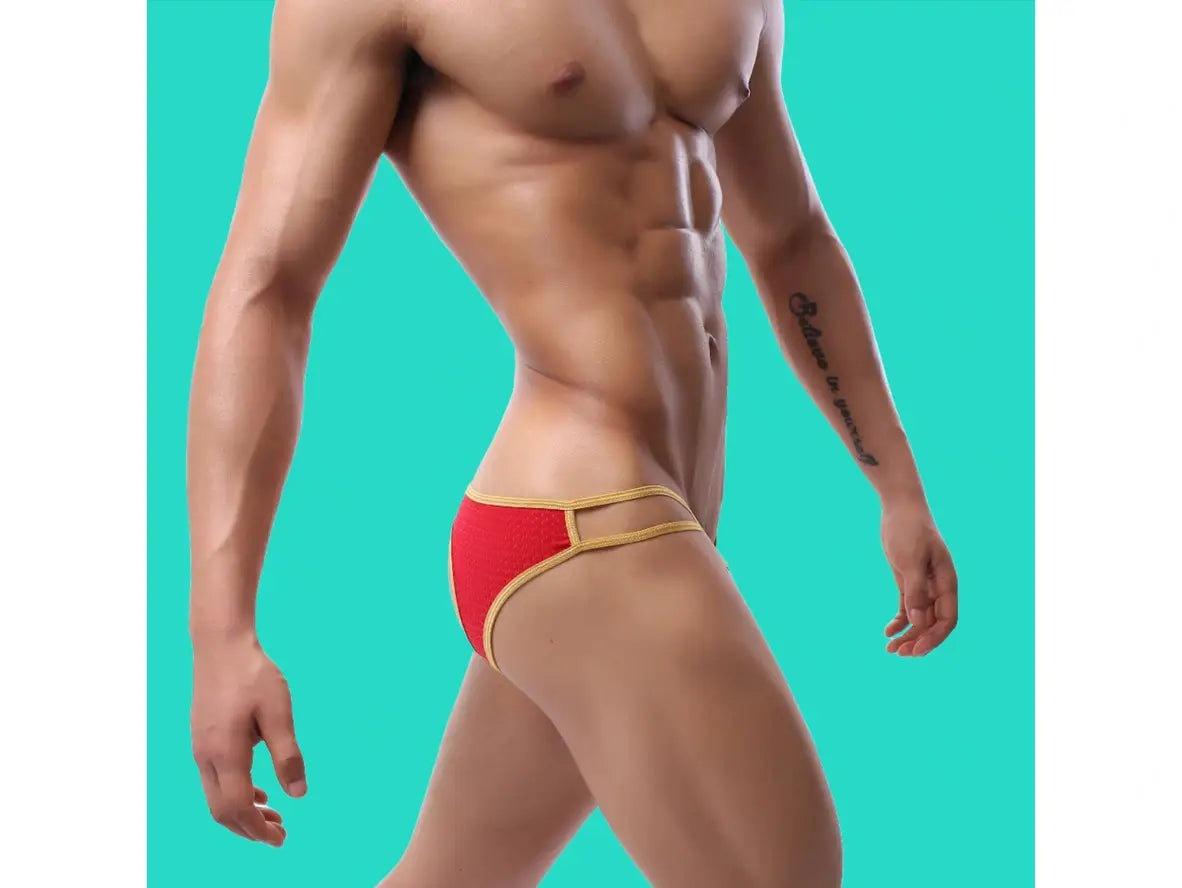 Gay Jock Briefs | Mesh Open Butt Underwear Briefs