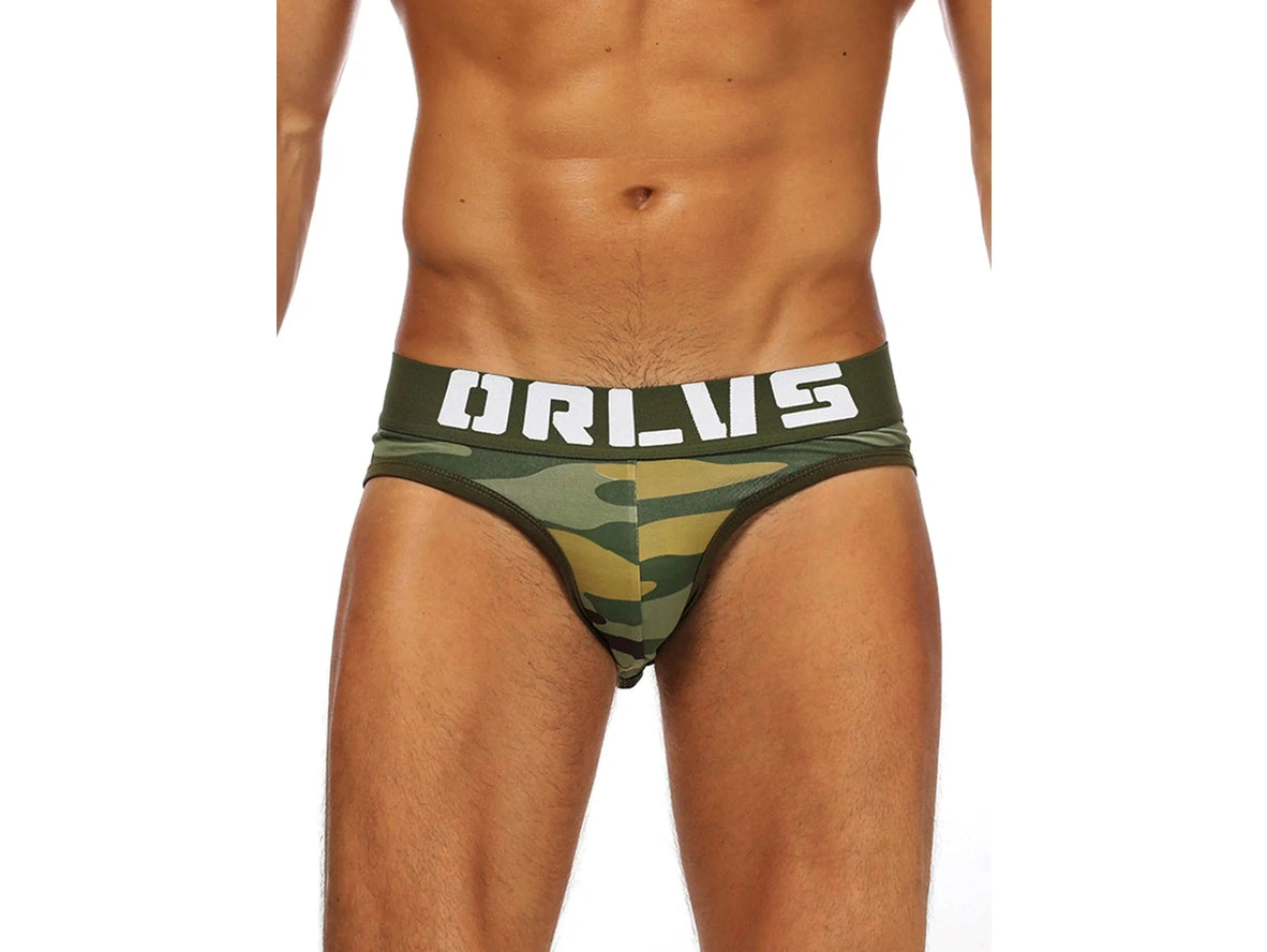 Gay Jock Briefs | ORLVS Camo Open Butt Jock Briefs