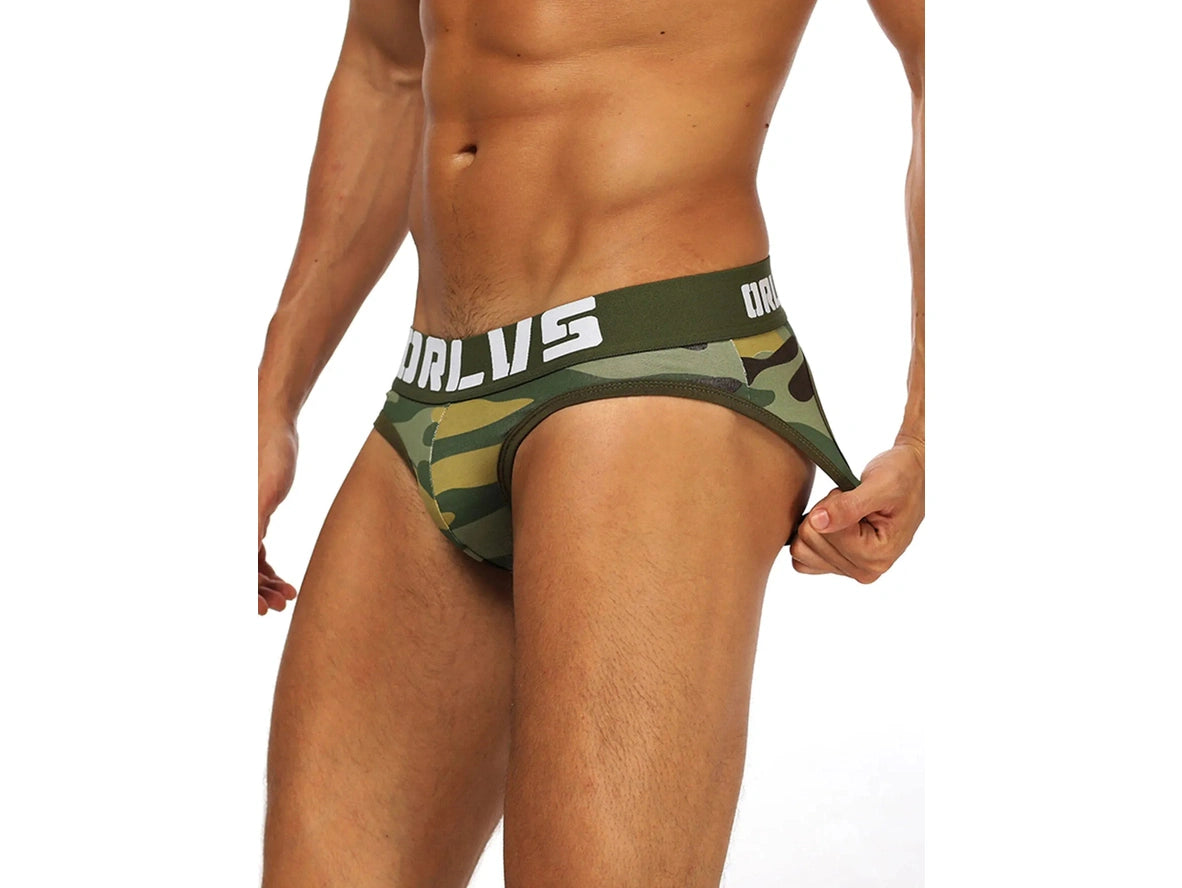 Gay Jock Briefs | ORLVS Camo Open Butt Jock Briefs