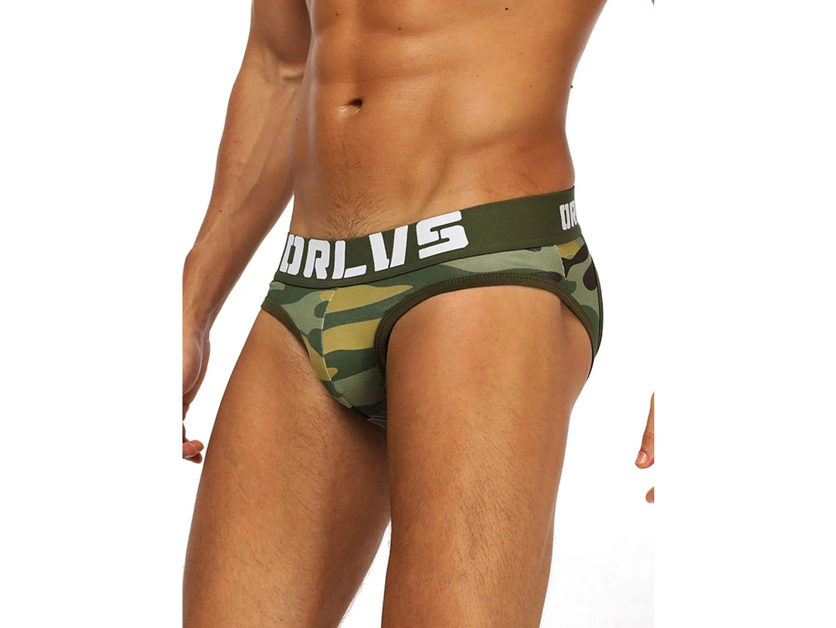 Gay Jock Briefs | ORLVS Camo Open Butt Jock Briefs