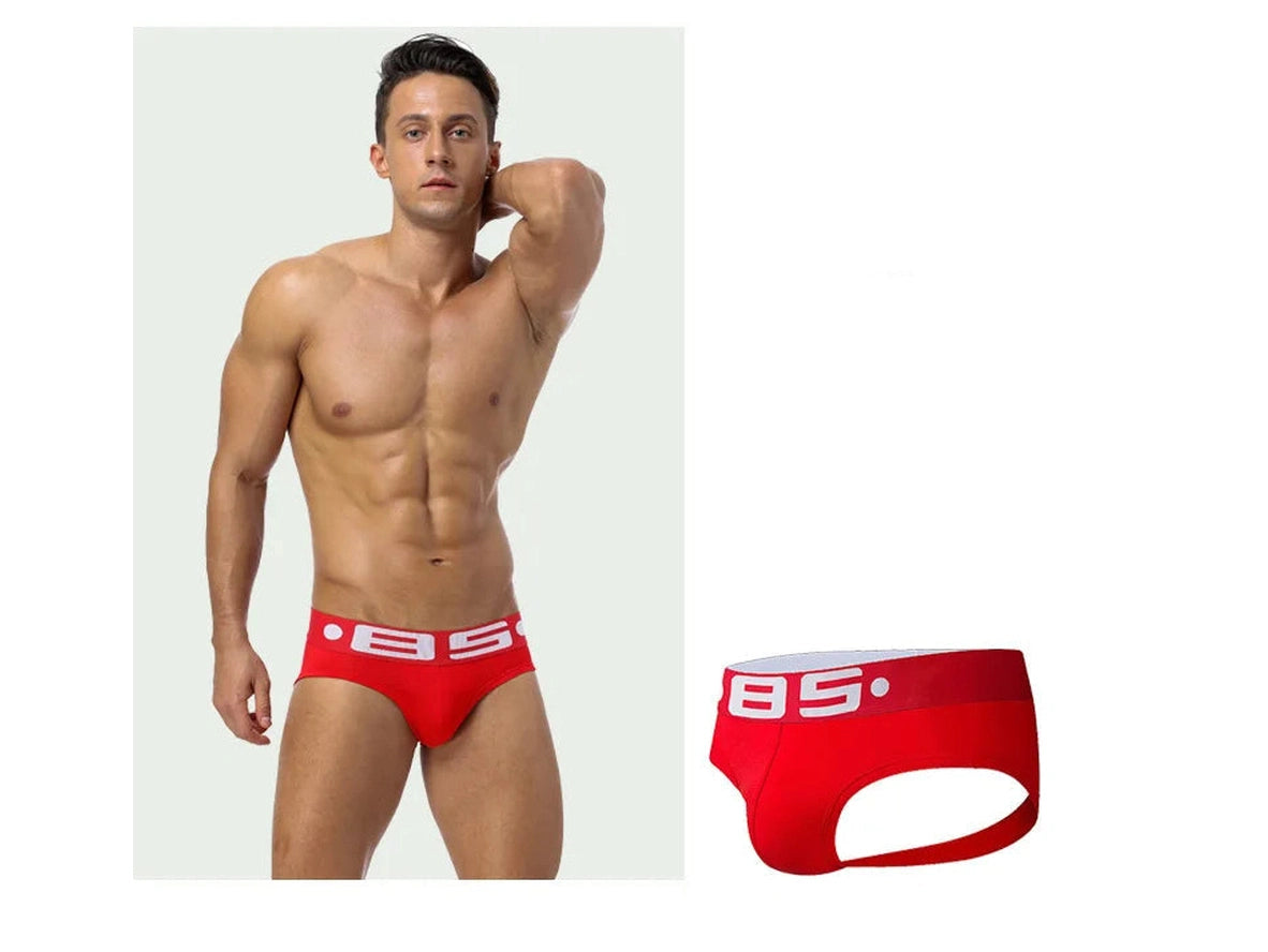 Gay Jock Briefs | ORLVS Cotton Open Butt Jock Briefs