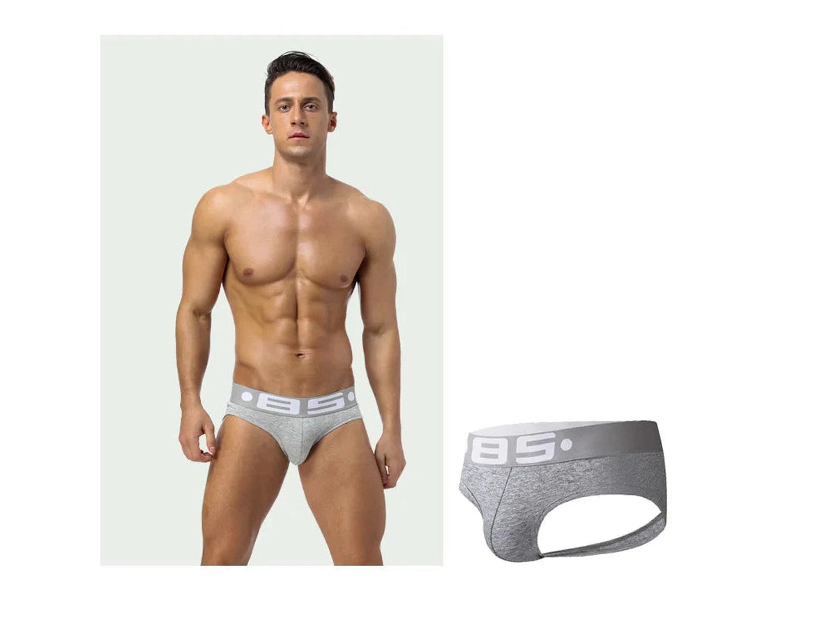 Gay Jock Briefs | ORLVS Cotton Open Butt Jock Briefs