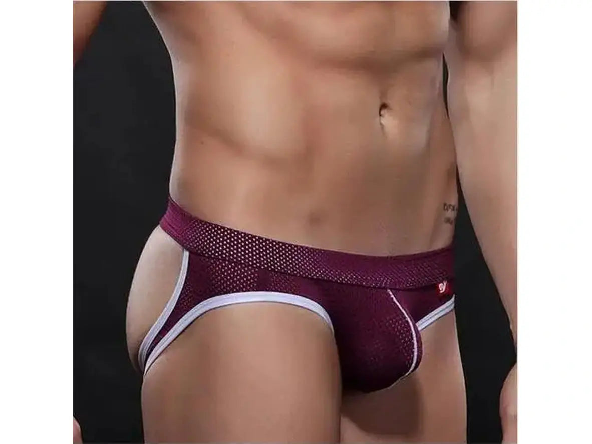 Gay Jock Briefs | Tight Open Butt Mesh Jock Briefs