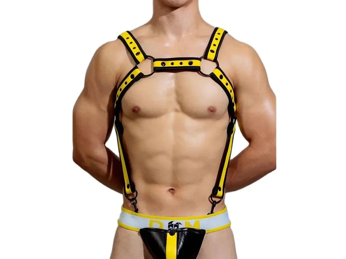 Gay Jockstraps | D.M Sexy Detachable Cup Faux Leather Jockstrap