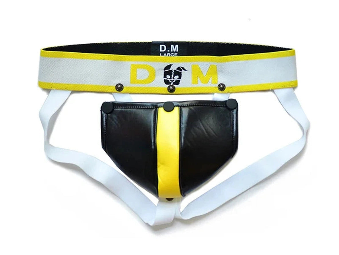 Gay Jockstraps | D.M Sexy Detachable Cup Faux Leather Jockstrap