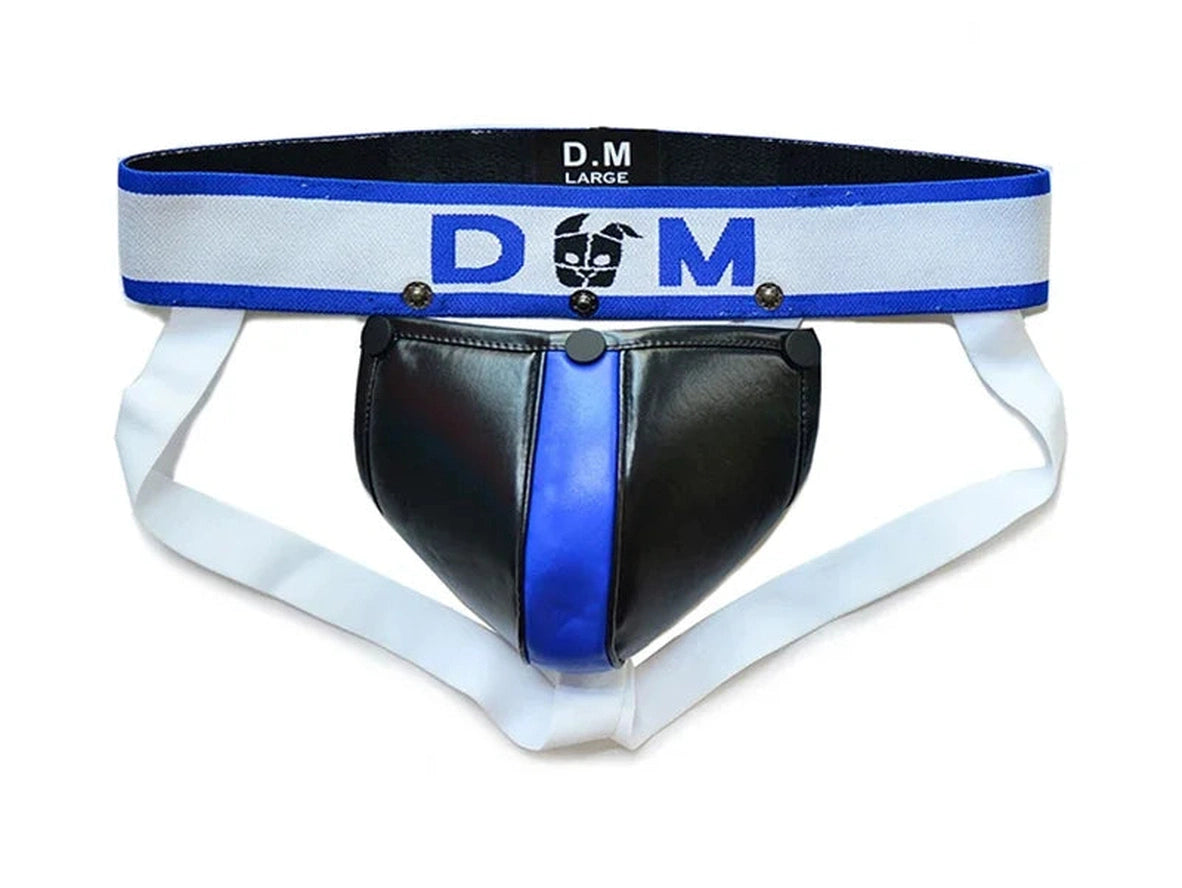 Gay Jockstraps | D.M Sexy Detachable Cup Faux Leather Jockstrap