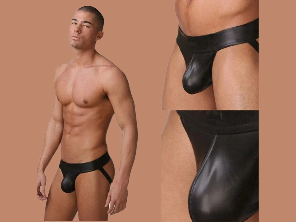 Gay Jockstraps | Gay Top Faux Leather Jockstraps
