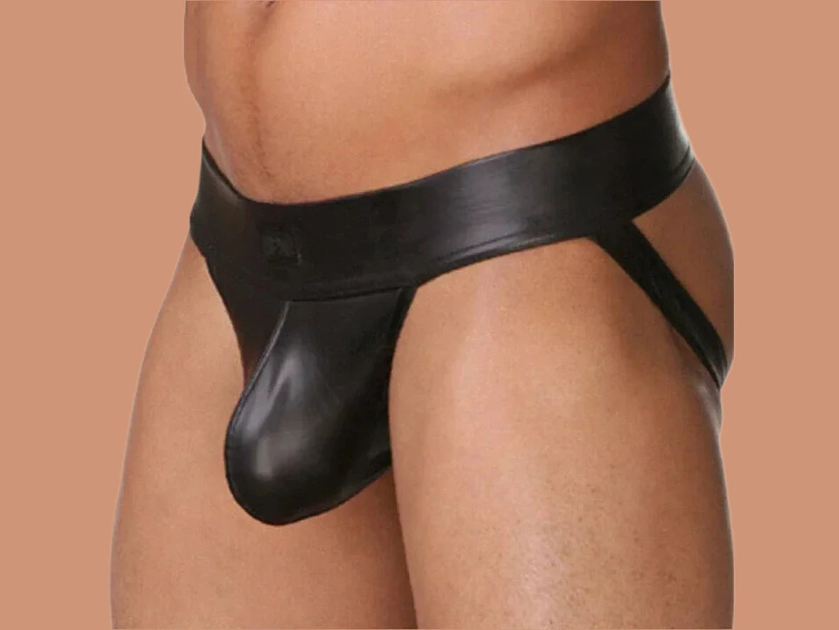 Gay Jockstraps | Gay Top Faux Leather Jockstraps
