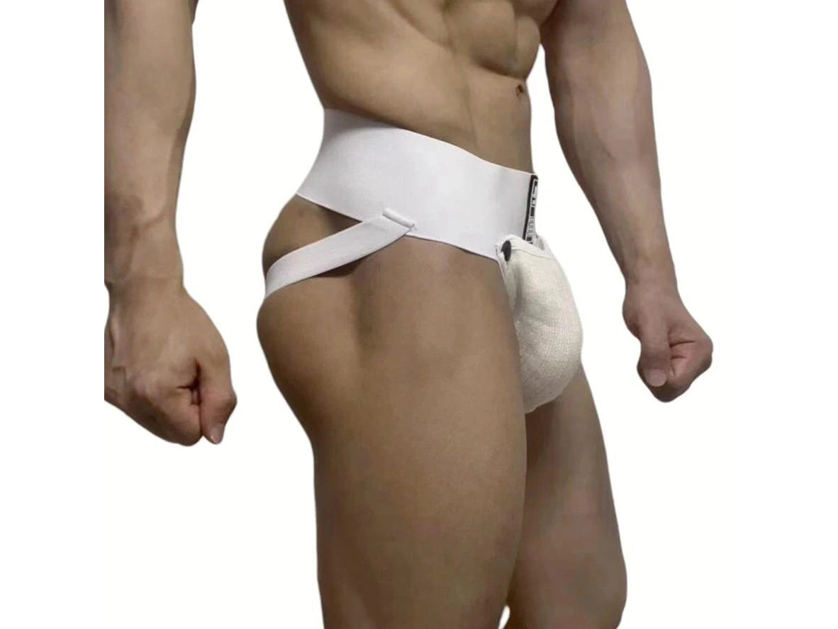 Gay Jockstraps | JOCKMAIL Athletic Supporters Removable Codpiece Big Bulge Pouch
