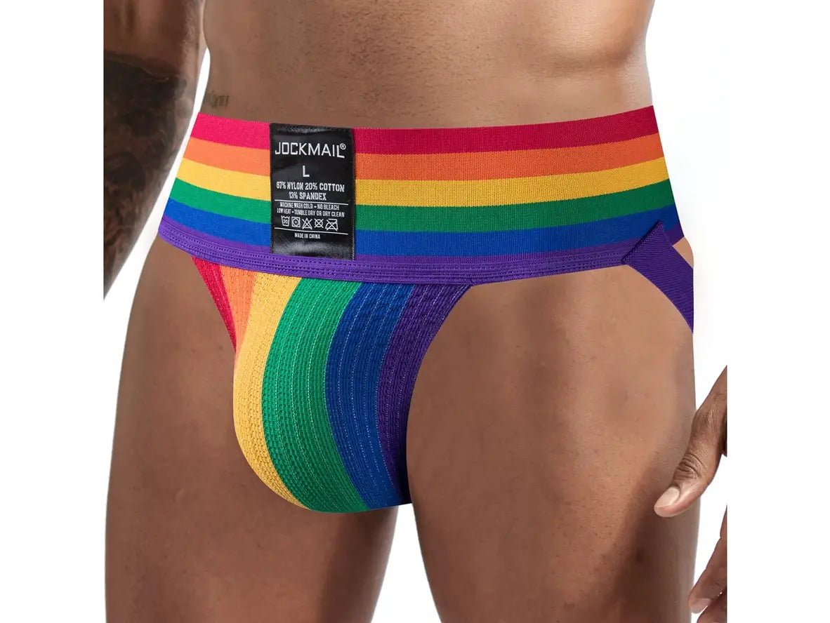 Gay Jockstraps | JOCKMAIL Underwear 3-Inch-Wide Pride Jockstraps