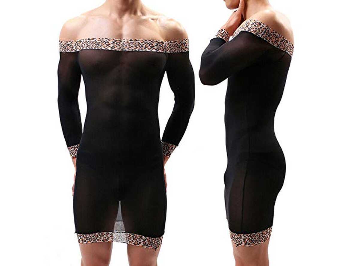 Gay Lingerie | Long Sleeve Male Bodystocking