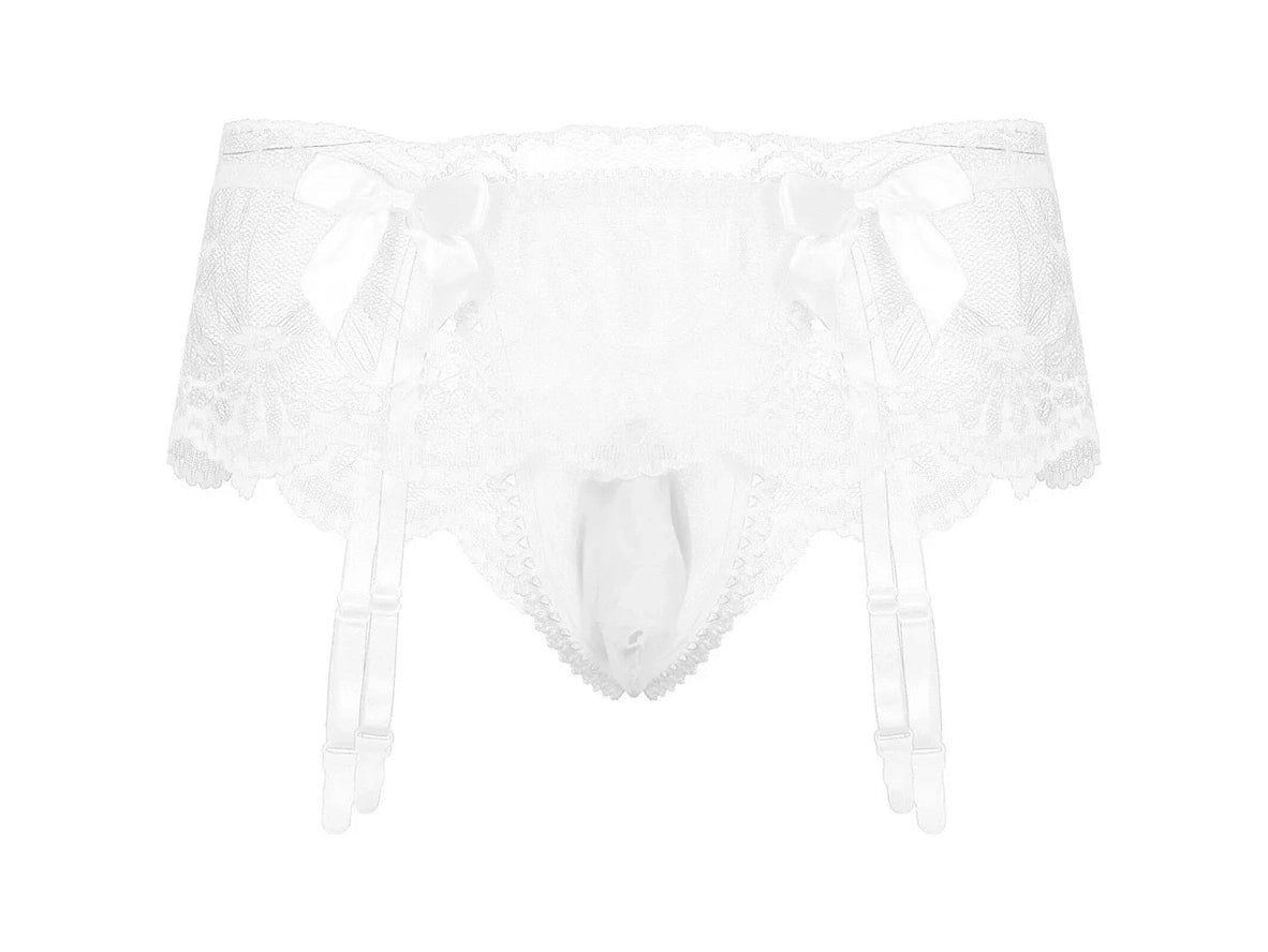 Gay Lingerie | Sexy Lace High Cut Thong Skirt