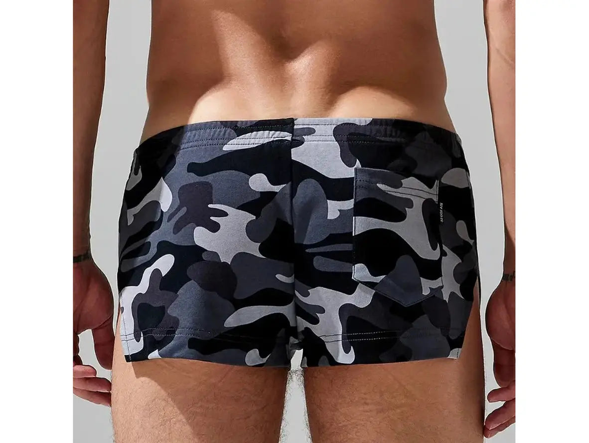 Gay Loungewear | Camouflage Side Split Boxer Bottoms
