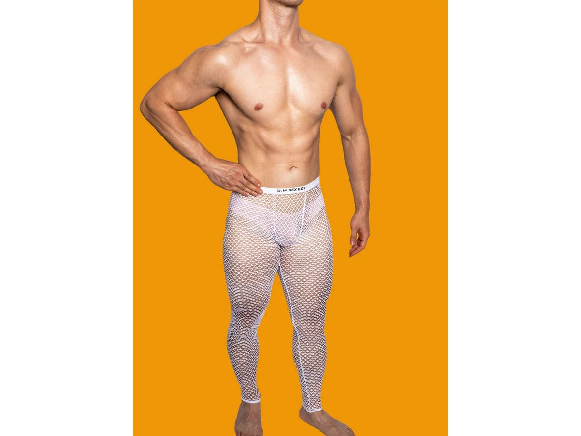 Gay Loungewear | D.M Sexy Mesh Long Johns
