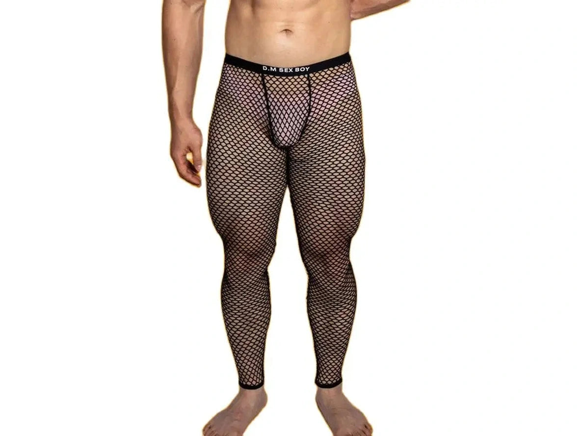 Gay Loungewear | D.M Sexy Mesh Long Johns
