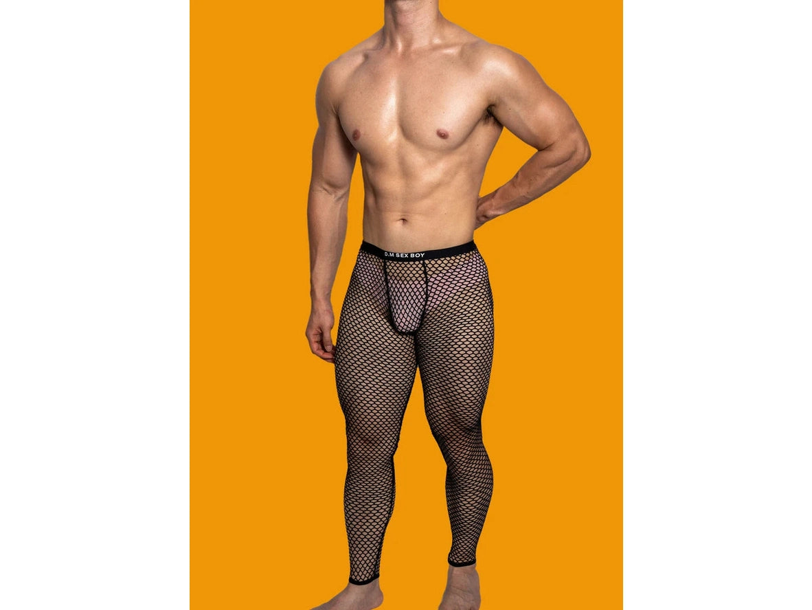 Gay Loungewear | D.M Sexy Mesh Long Johns