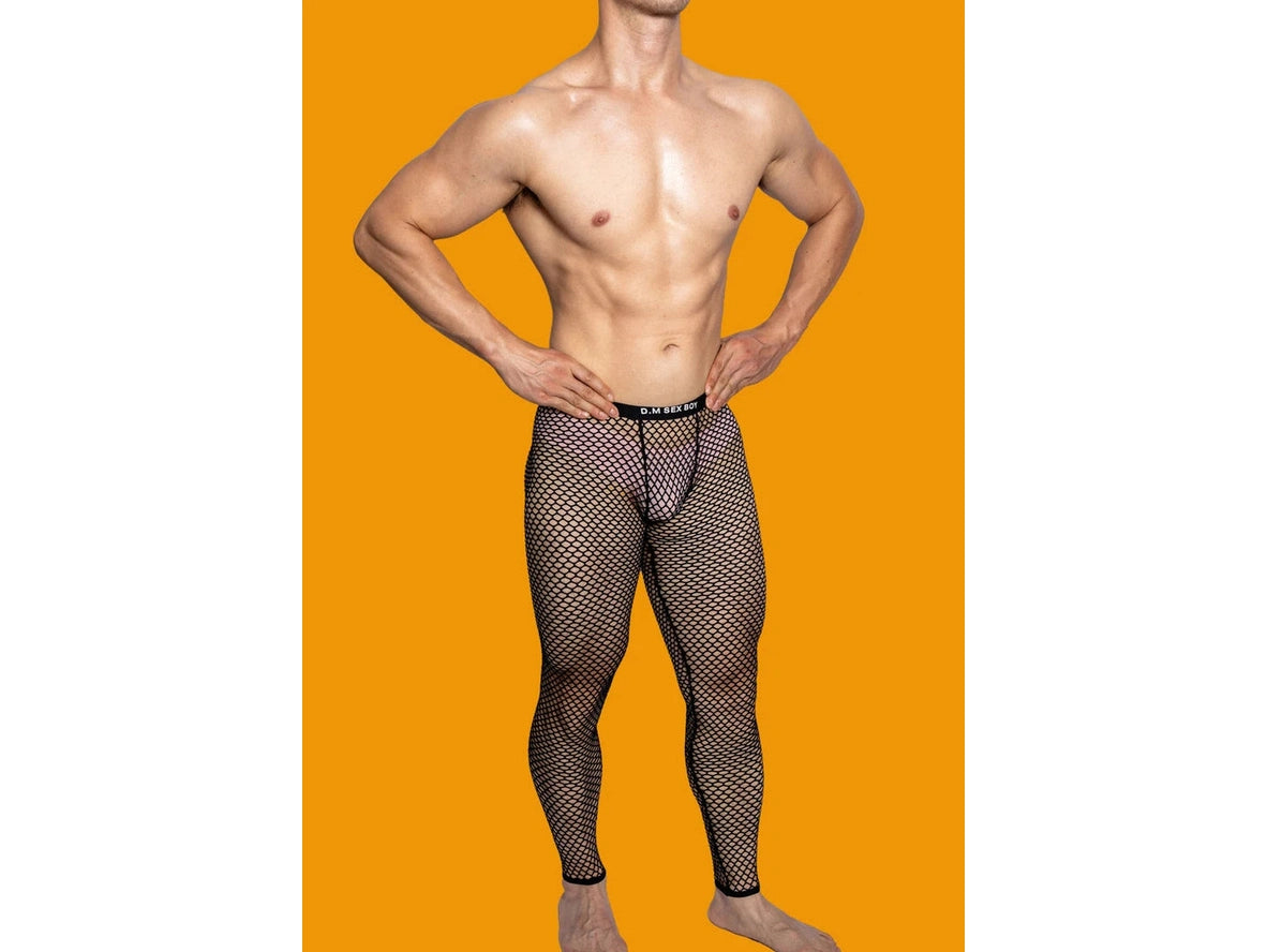 Gay Loungewear | D.M Sexy Mesh Long Johns