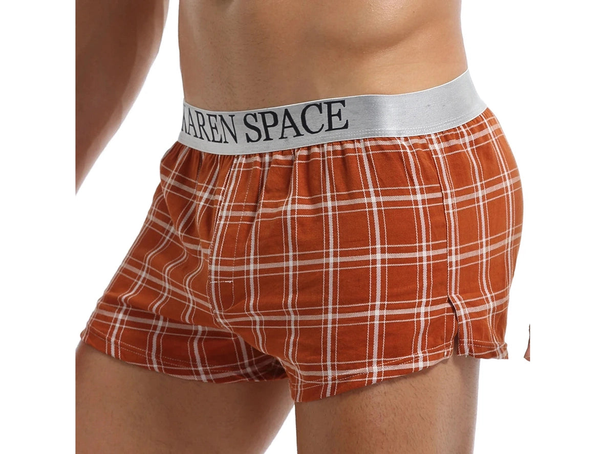 Gay Loungewear | KAREN SPACE Modern Plaid Sleep Bottoms