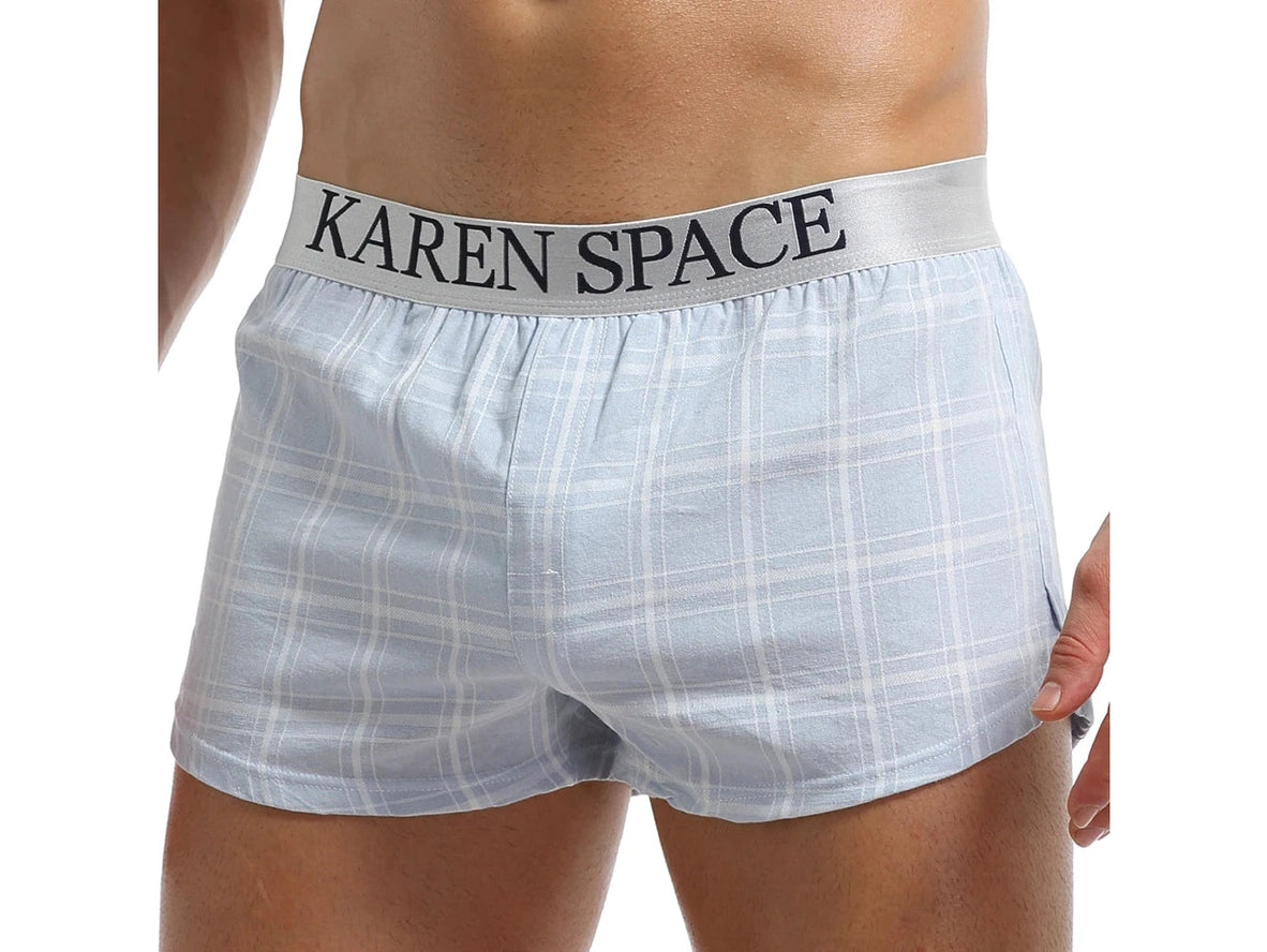 Gay Loungewear | KAREN SPACE Modern Plaid Sleep Bottoms