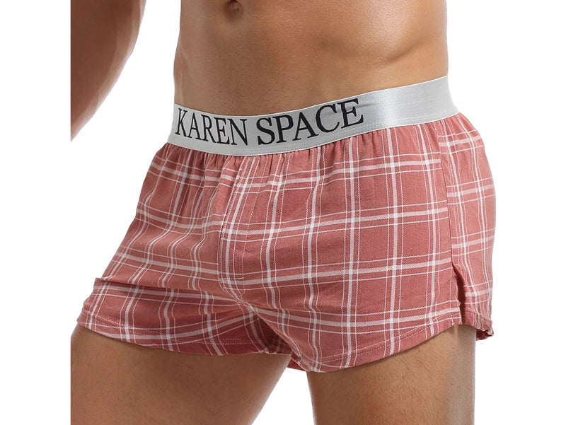 Gay Loungewear | KAREN SPACE Modern Plaid Sleep Bottoms
